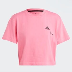 ADIDAS SCRIBBLE EMBROIDERY CROP TEE